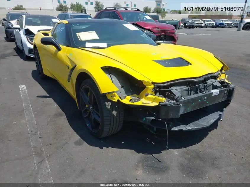 2015 Chevrolet Corvette Stingray Z51 VIN: 1G1YM2D79F5108079 Lot: 45388607