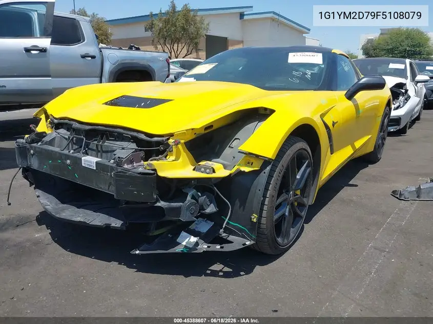 2015 Chevrolet Corvette Stingray Z51 VIN: 1G1YM2D79F5108079 Lot: 45388607