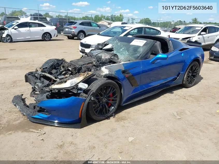 2015 Chevrolet Corvette Z06 VIN: 1G1YT2D62F5603640 Lot: 45471156