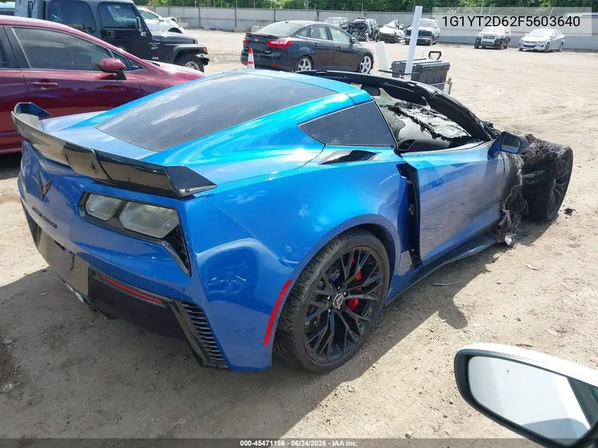 2015 Chevrolet Corvette Z06 VIN: 1G1YT2D62F5603640 Lot: 45471156