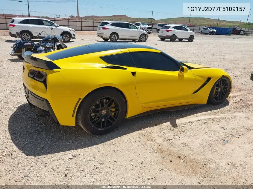 2015 Chevrolet Corvette Stingray Z51 VIN: 1G1YJ2D77F5109157 Lot: 45569791