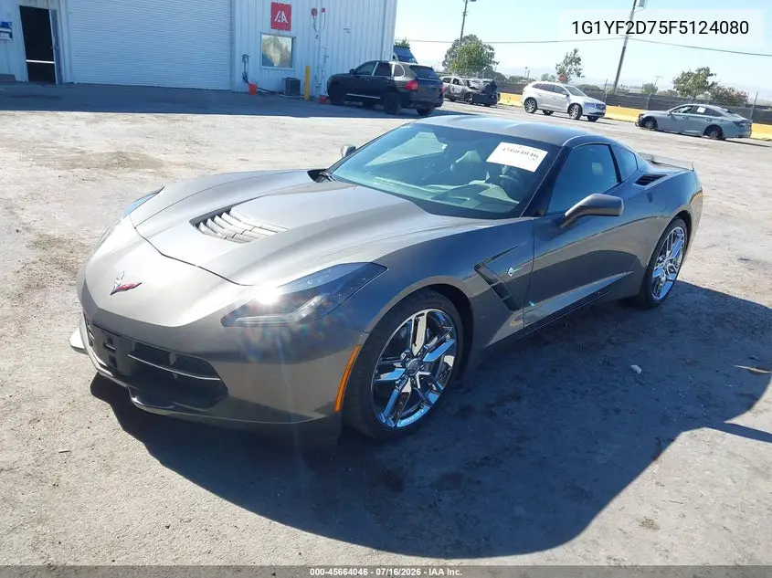 2015 Chevrolet Corvette Stingray VIN: 1G1YF2D75F5124080 Lot: 45664046