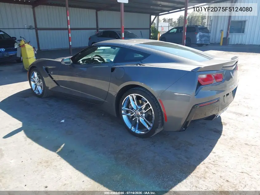2015 Chevrolet Corvette Stingray VIN: 1G1YF2D75F5124080 Lot: 45664046