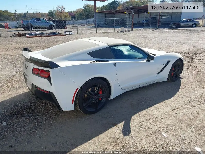1G1YD2D76G5117565 2016 Chevrolet Corvette Stingray