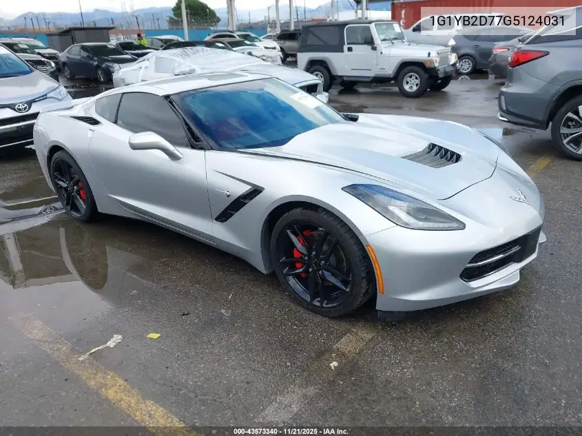 1G1YB2D77G5124031 2016 Chevrolet Corvette Stingray