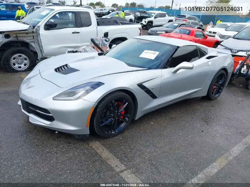 1G1YB2D77G5124031 2016 Chevrolet Corvette Stingray