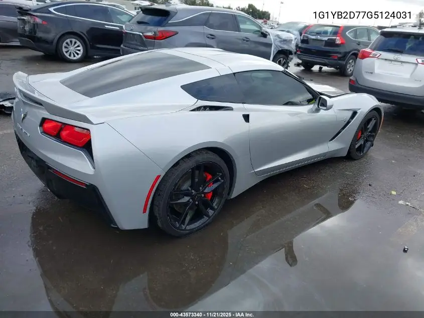 1G1YB2D77G5124031 2016 Chevrolet Corvette Stingray