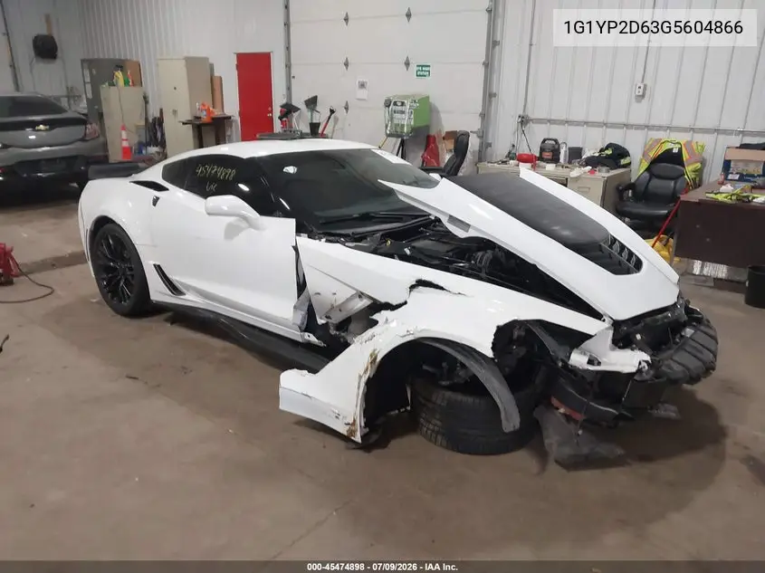 2016 Chevrolet Corvette Z06 VIN: 1G1YP2D63G5604866 Lot: 45474898