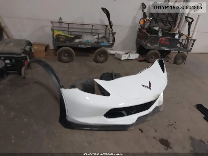 2016 Chevrolet Corvette Z06 VIN: 1G1YP2D63G5604866 Lot: 45474898