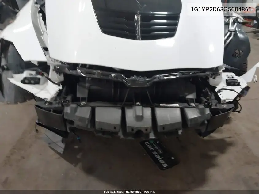 2016 Chevrolet Corvette Z06 VIN: 1G1YP2D63G5604866 Lot: 45474898