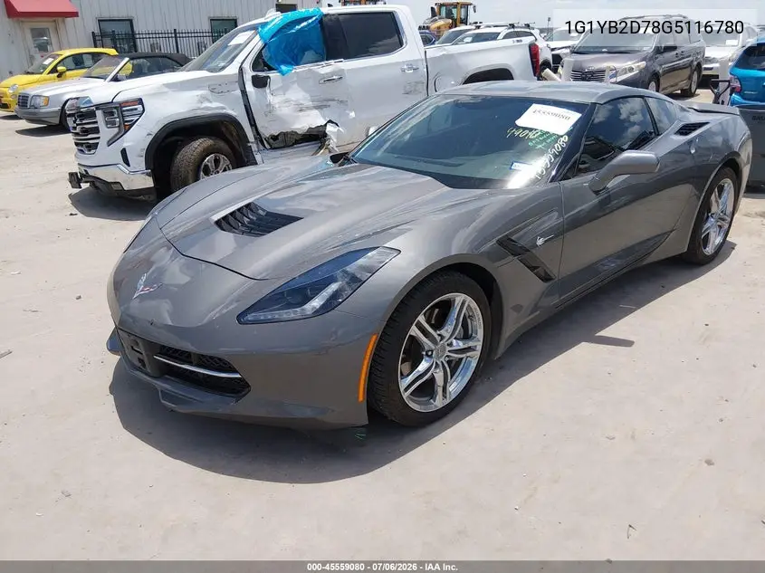 2016 Chevrolet Corvette Stingray VIN: 1G1YB2D78G5116780 Lot: 45559080