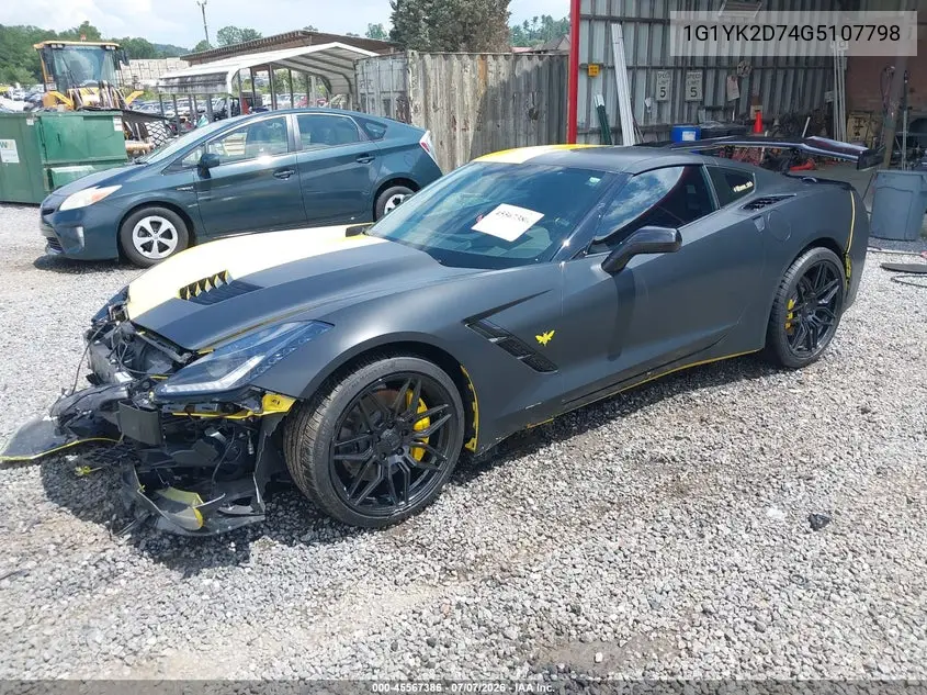 2016 Chevrolet Corvette Stingray Z51 VIN: 1G1YK2D74G5107798 Lot: 45567386