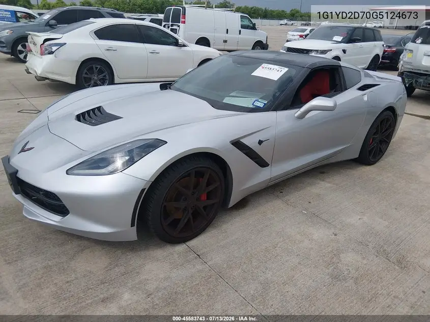 2016 Chevrolet Corvette Stingray VIN: 1G1YD2D70G5124673 Lot: 45583743