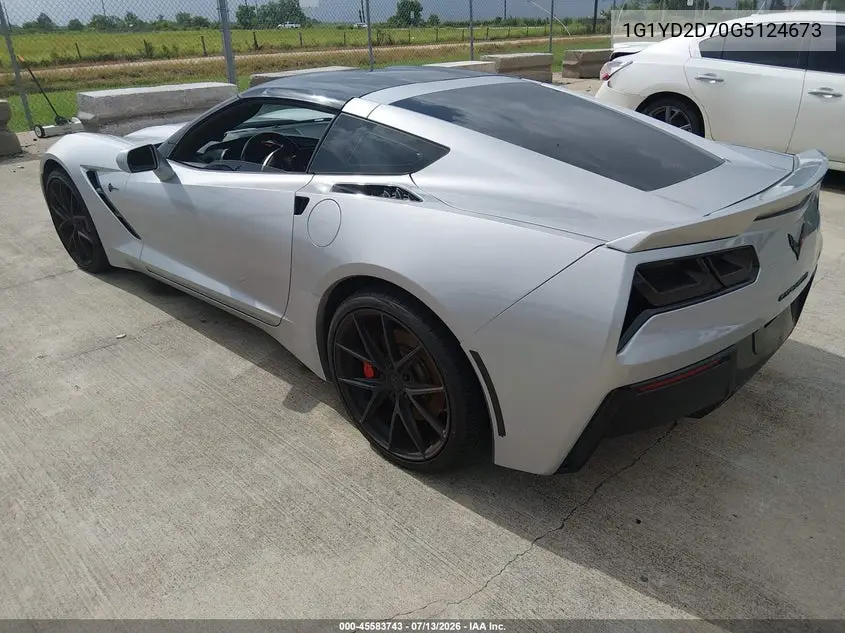 2016 Chevrolet Corvette Stingray VIN: 1G1YD2D70G5124673 Lot: 45583743