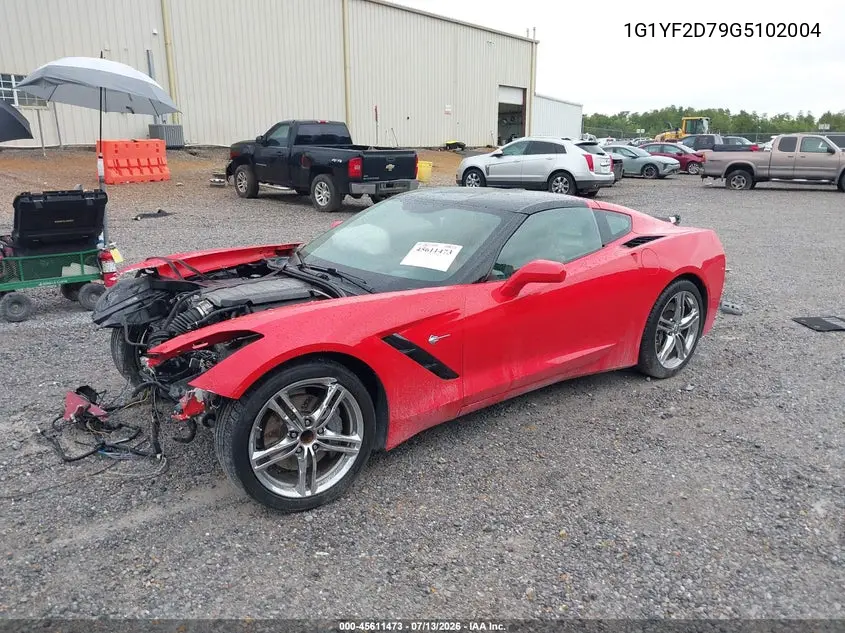 2016 Chevrolet Corvette Stingray VIN: 1G1YF2D79G5102004 Lot: 45611473