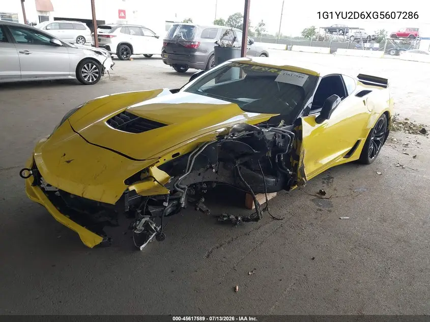 2016 Chevrolet Corvette Z06 VIN: 1G1YU2D6XG5607286 Lot: 45617589
