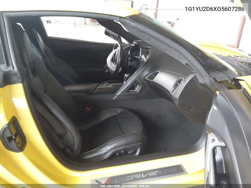 2016 Chevrolet Corvette Z06 VIN: 1G1YU2D6XG5607286 Lot: 45617589
