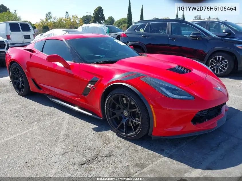 2017 Chevrolet Corvette Grand Sport VIN: 1G1YW2D76H5106464 Lot: 45543125