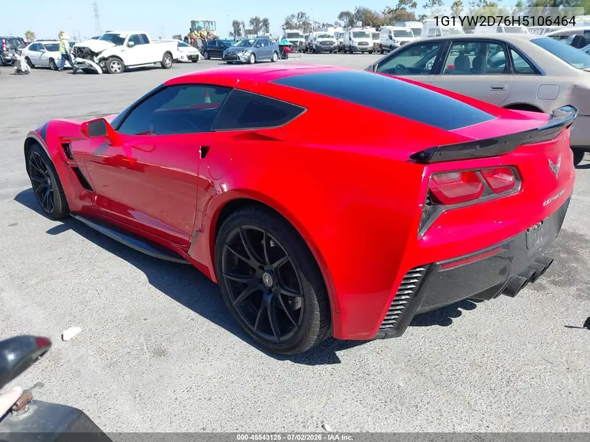 2017 Chevrolet Corvette Grand Sport VIN: 1G1YW2D76H5106464 Lot: 45543125