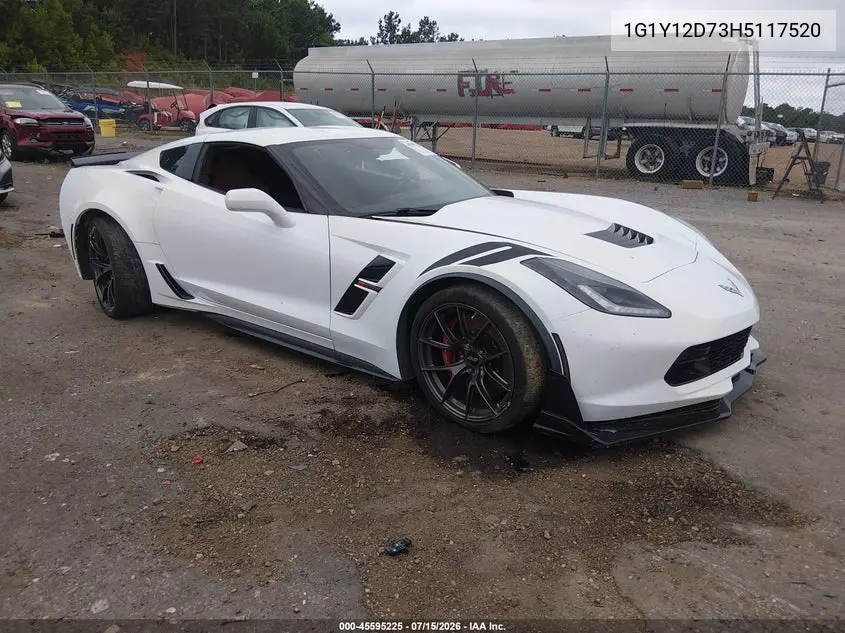 2017 Chevrolet Corvette Grand Sport VIN: 1G1Y12D73H5117520 Lot: 45595225