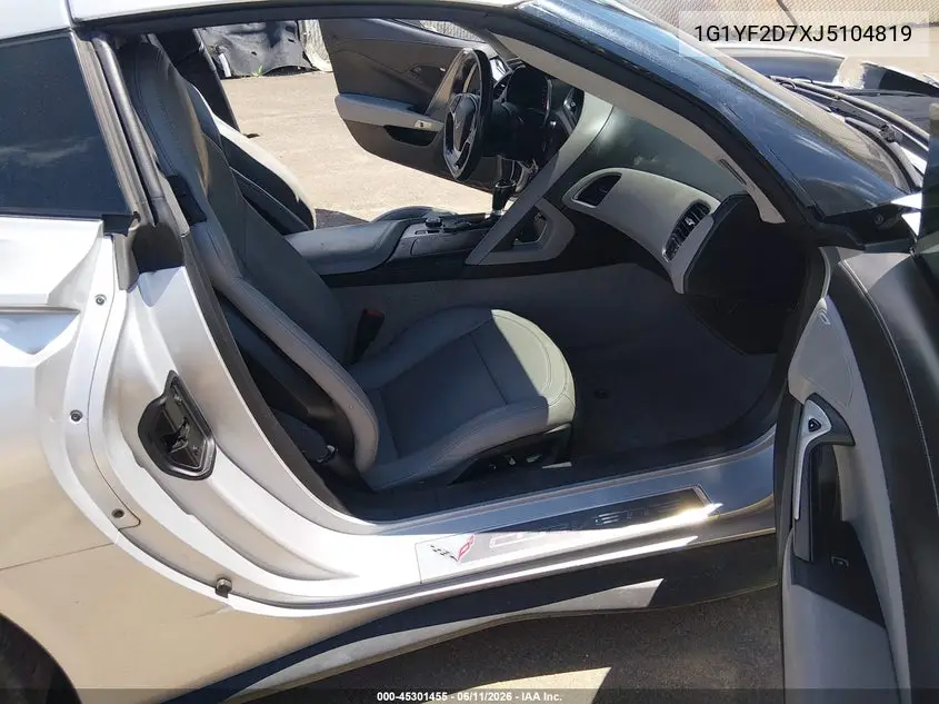 2018 Chevrolet Corvette Stingray VIN: 1G1YF2D7XJ5104819 Lot: 45301455