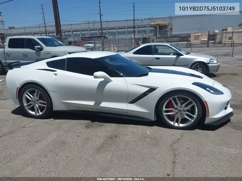 2018 Chevrolet Corvette Stingray VIN: 1G1YB2D75J5103749 Lot: 45315681