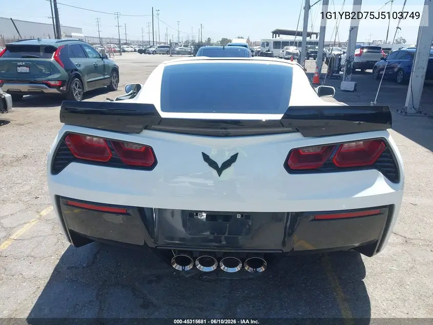 2018 Chevrolet Corvette Stingray VIN: 1G1YB2D75J5103749 Lot: 45315681