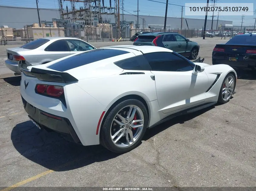 2018 Chevrolet Corvette Stingray VIN: 1G1YB2D75J5103749 Lot: 45315681