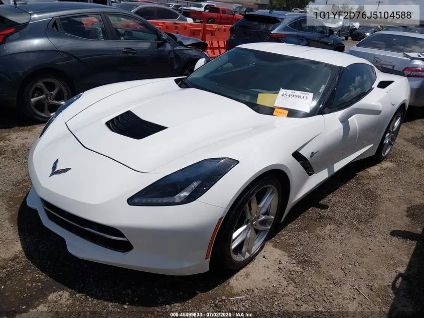 2018 Chevrolet Corvette 3Lt VIN: 1G1YF2D76J5104588 Lot: 45499833