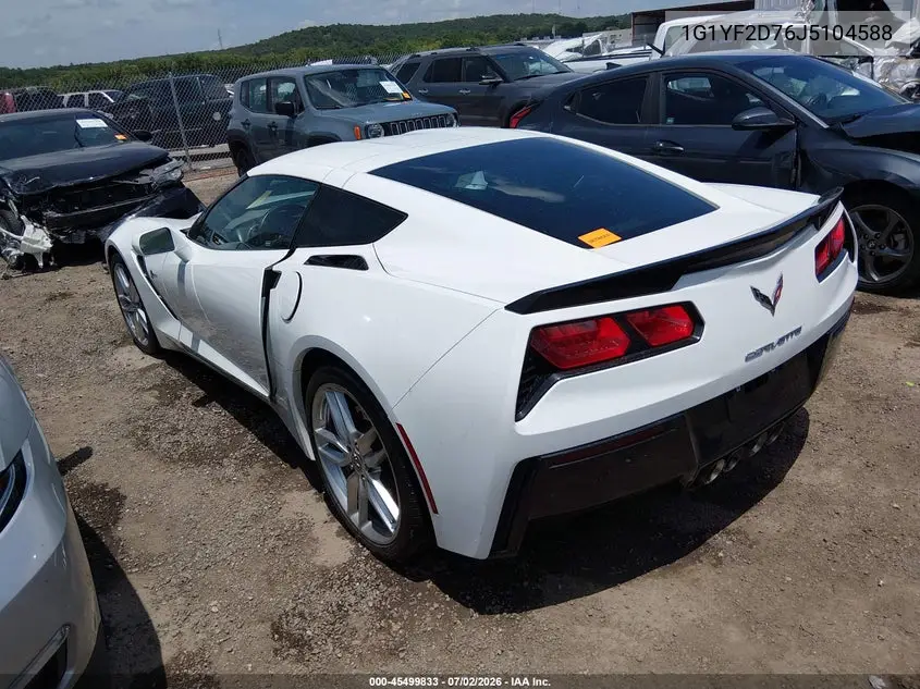 2018 Chevrolet Corvette 3Lt VIN: 1G1YF2D76J5104588 Lot: 45499833