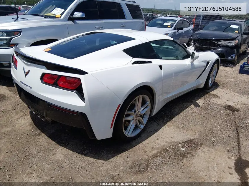 2018 Chevrolet Corvette 3Lt VIN: 1G1YF2D76J5104588 Lot: 45499833