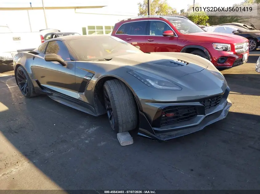 2018 Chevrolet Corvette Z06 VIN: 1G1YS2D6XJ5601419 Lot: 45543403