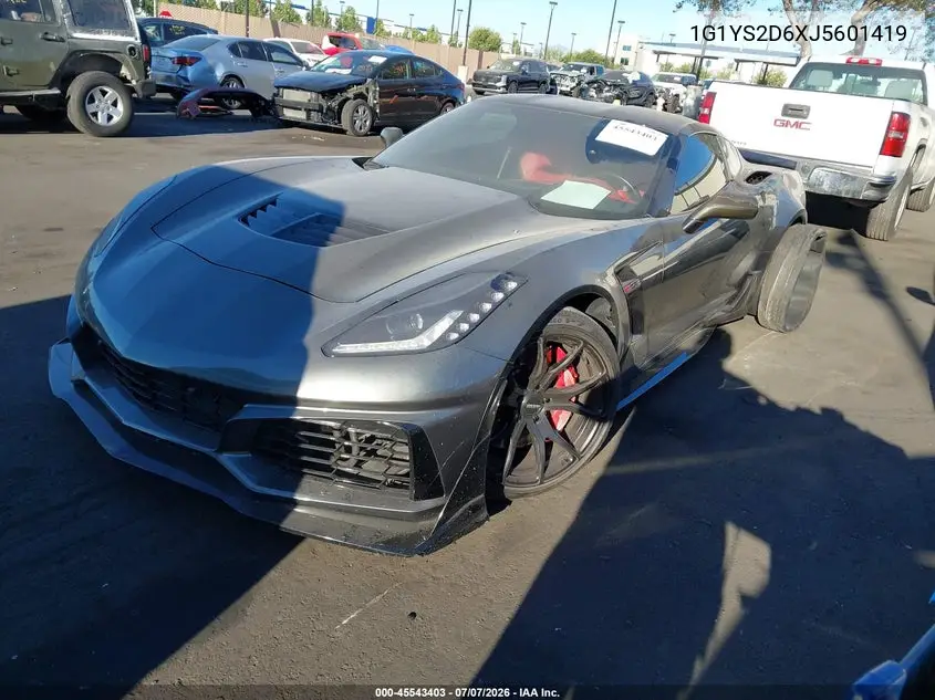 2018 Chevrolet Corvette Z06 VIN: 1G1YS2D6XJ5601419 Lot: 45543403