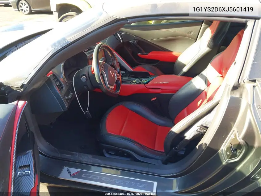2018 Chevrolet Corvette Z06 VIN: 1G1YS2D6XJ5601419 Lot: 45543403