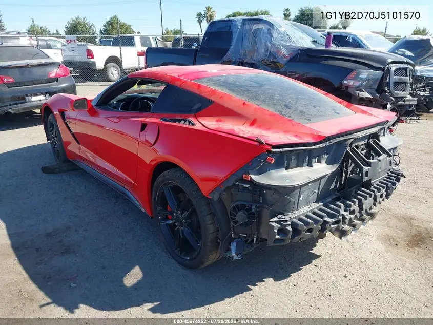 2018 Chevrolet Corvette Stingray VIN: 1G1YB2D70J5101570 Lot: 45674252