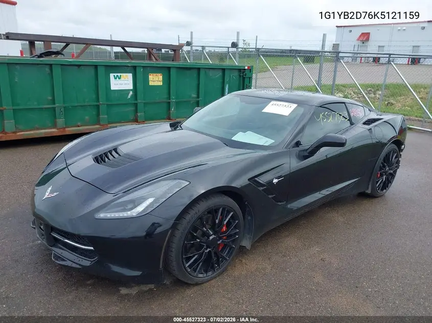 2019 Chevrolet Corvette Stingray VIN: 1G1YB2D76K5121159 Lot: 45527323
