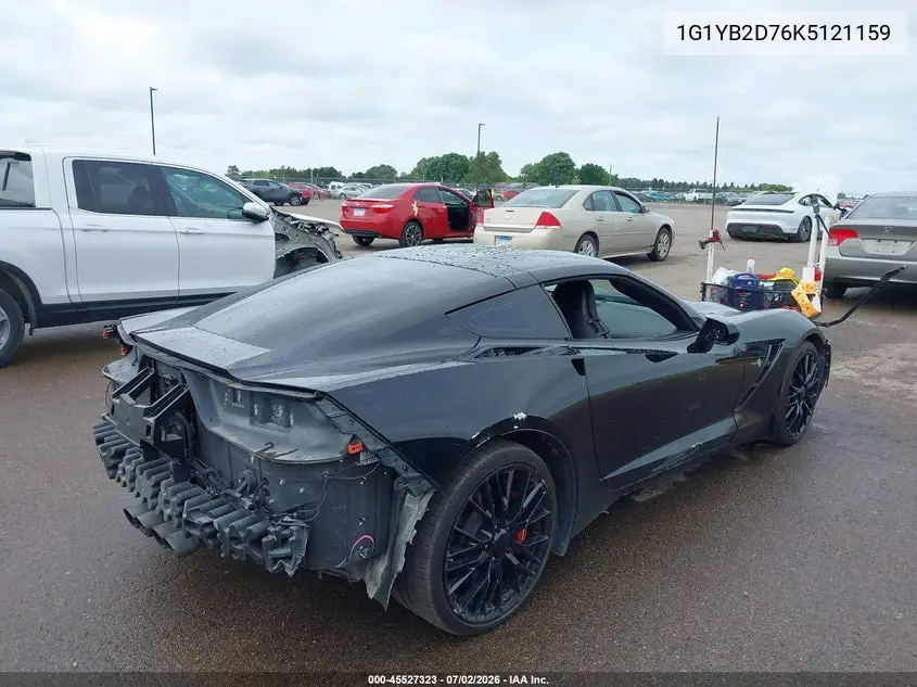 2019 Chevrolet Corvette Stingray VIN: 1G1YB2D76K5121159 Lot: 45527323