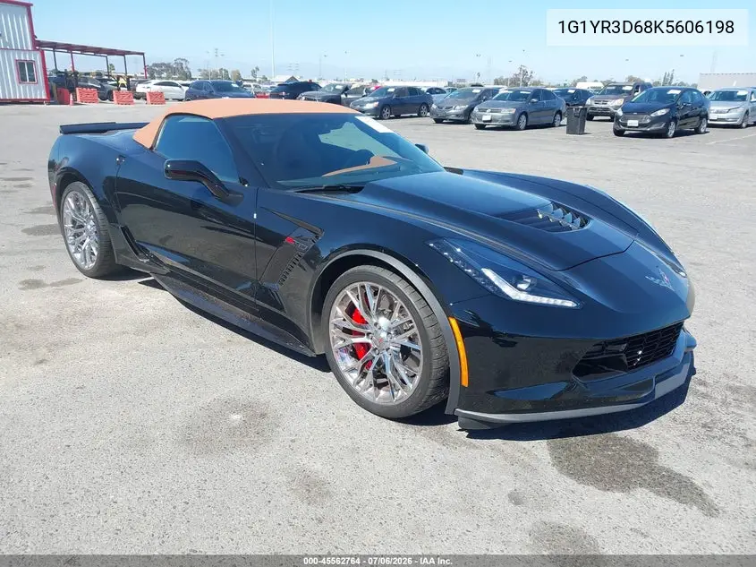 2019 Chevrolet Corvette Z06 VIN: 1G1YR3D68K5606198 Lot: 45562764