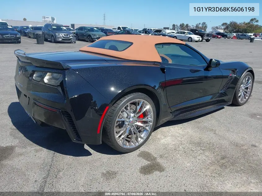 2019 Chevrolet Corvette Z06 VIN: 1G1YR3D68K5606198 Lot: 45562764