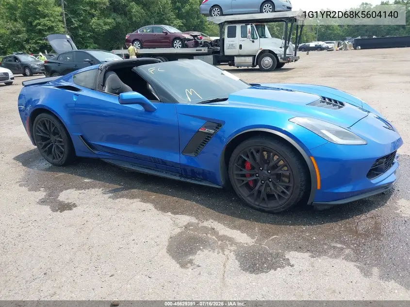 2019 Chevrolet Corvette Z06 VIN: 1G1YR2D68K5604140 Lot: 45629391