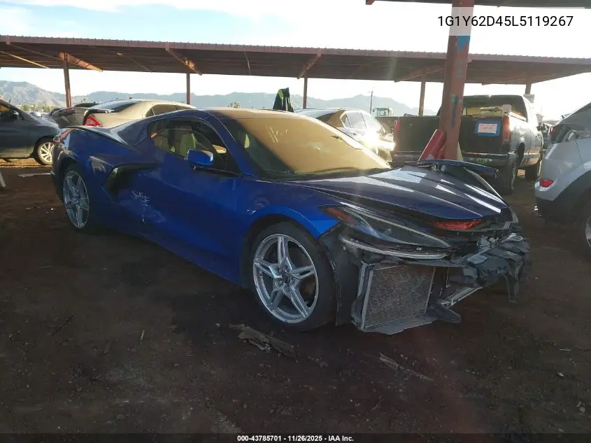 1G1Y62D45L5119267 2020 Chevrolet Corvette Stingray Rwd 1Lt