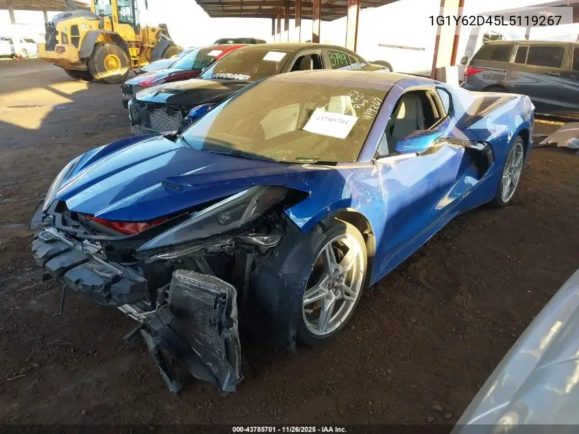 1G1Y62D45L5119267 2020 Chevrolet Corvette Stingray Rwd 1Lt