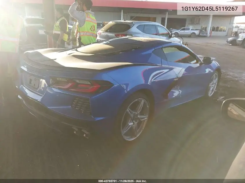 1G1Y62D45L5119267 2020 Chevrolet Corvette Stingray Rwd 1Lt