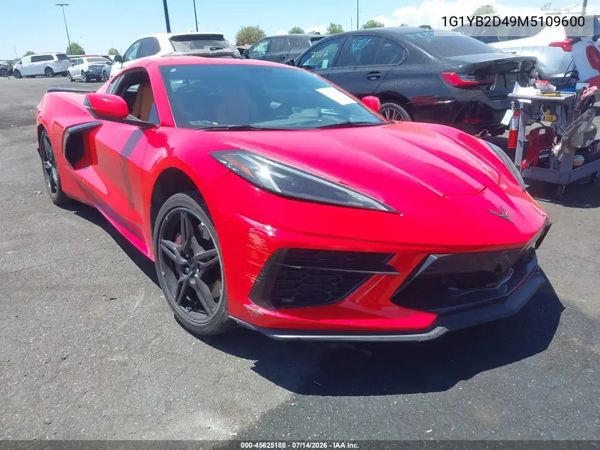 2021 Chevrolet Corvette Stingray Rwd 2Lt VIN: 1G1YB2D49M5109600 Lot: 45625188