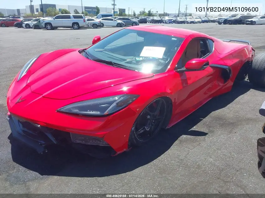2021 Chevrolet Corvette Stingray Rwd 2Lt VIN: 1G1YB2D49M5109600 Lot: 45625188