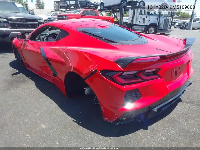 2021 Chevrolet Corvette Stingray Rwd 2Lt VIN: 1G1YB2D49M5109600 Lot: 45625188