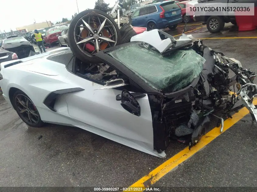 1G1YC3D41N5120336 2022 Chevrolet Corvette Stingray Rwd 3Lt