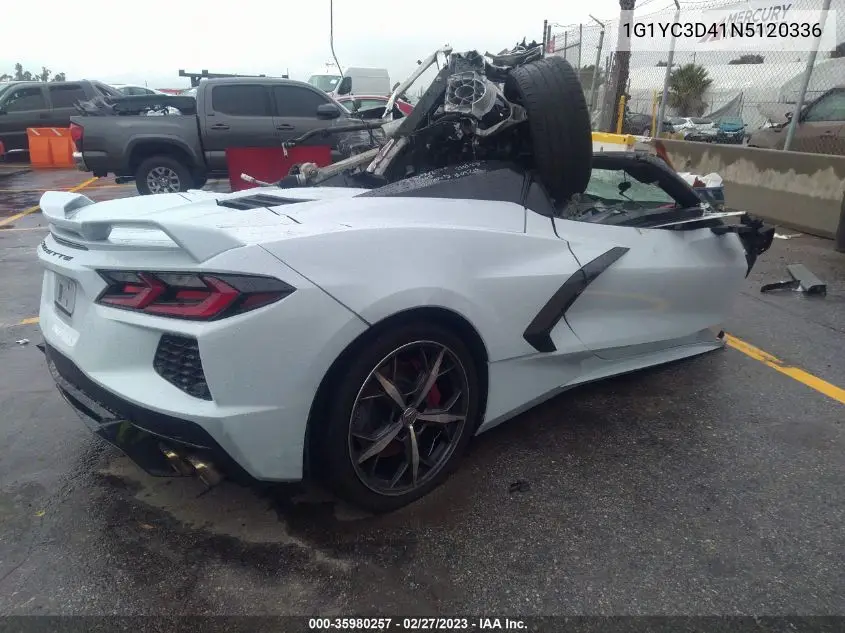 1G1YC3D41N5120336 2022 Chevrolet Corvette Stingray Rwd 3Lt