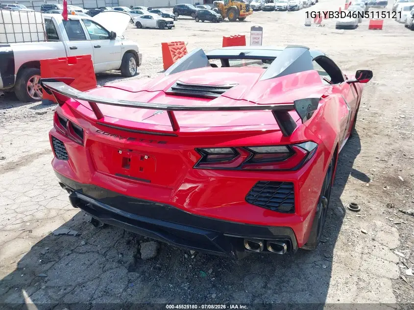 2022 Chevrolet Corvette Stingray Rwd 2Lt VIN: 1G1YB3D46N5115121 Lot: 45525180