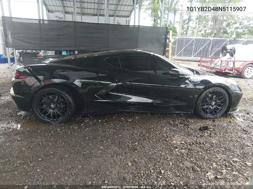 2022 Chevrolet Corvette Stingray Rwd 2Lt VIN: 1G1YB2D48N5115907 Lot: 45564213